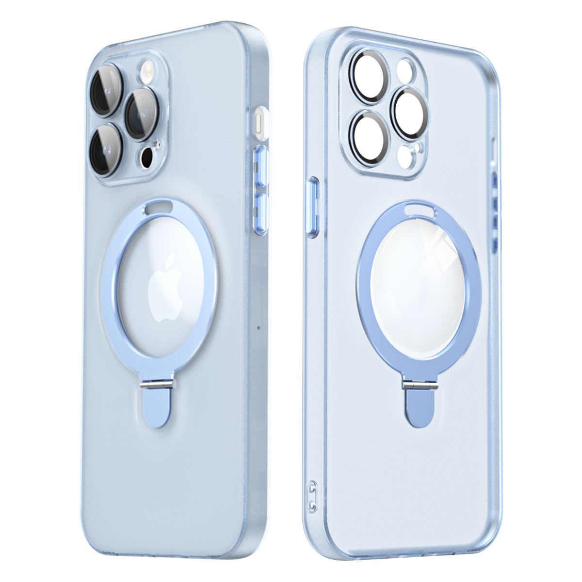 For iPhone 13 Pro Kickstand Magnetic Phone Case Matte Cellphone Cover with Glass Lens Protector For iPhone 13 Pro Kickstand Magnetic Phone Case Matte Cellphone Cover with Glass Lens Protector